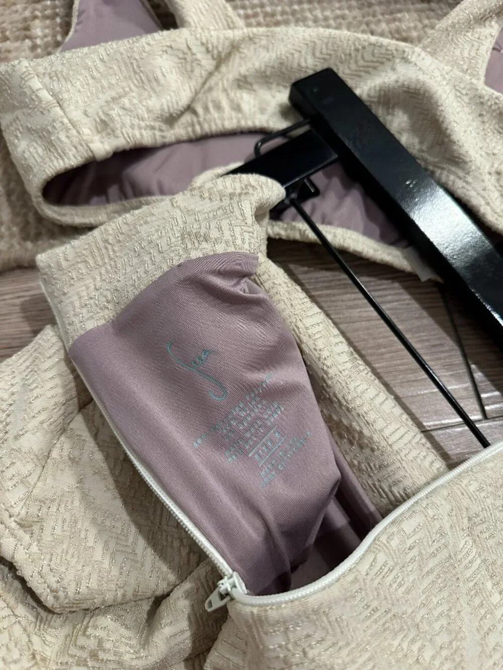 SEEA Anthropologie Georgia Buttoned Bikini Top and Bikini Bottom Doris Small NWT